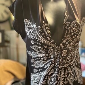 Free Culture chocolate brown tunic top/mini dress size M